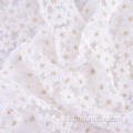 Poliéster Pequeño flor tejida de encaje tejido de tul